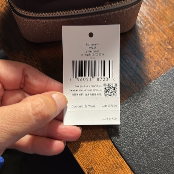 Kate Spade Tinsel Boxed Jewelry Holder (Rose Gold) - Picture 3 of 5